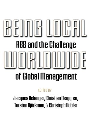 cover image of Being Local Worldwide